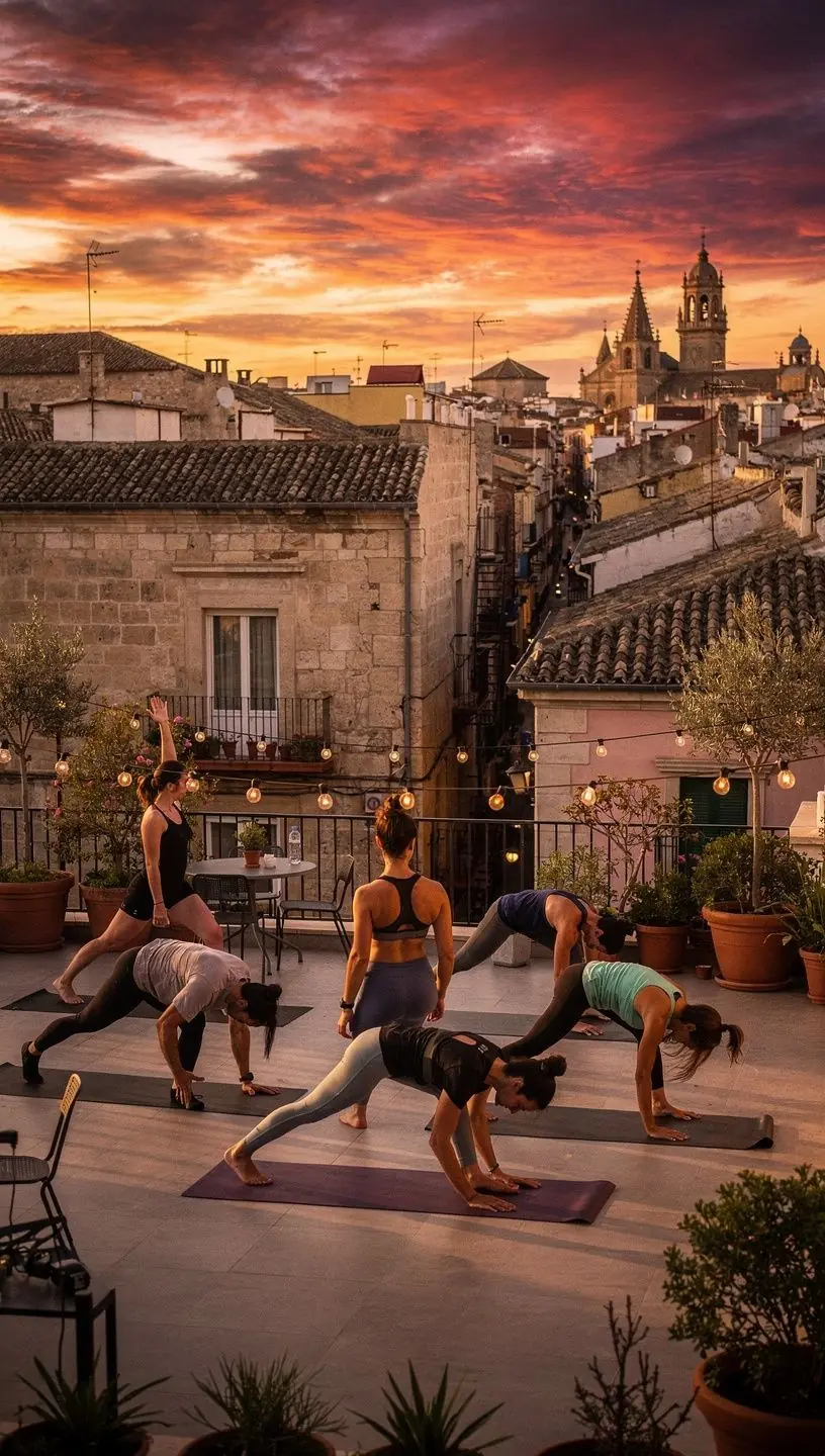 Atletas meditando al aire libre, enfocándose en la conexión mente-cuerpo.